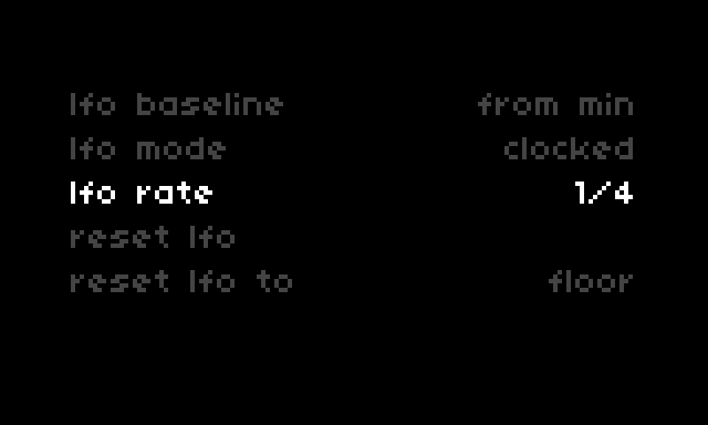 param menu for lfo at rate