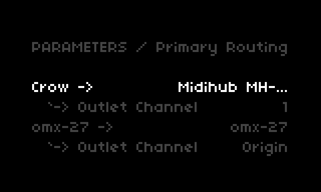 primary output routing param