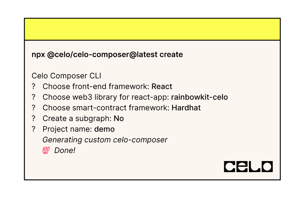 Celo Composer dApp name