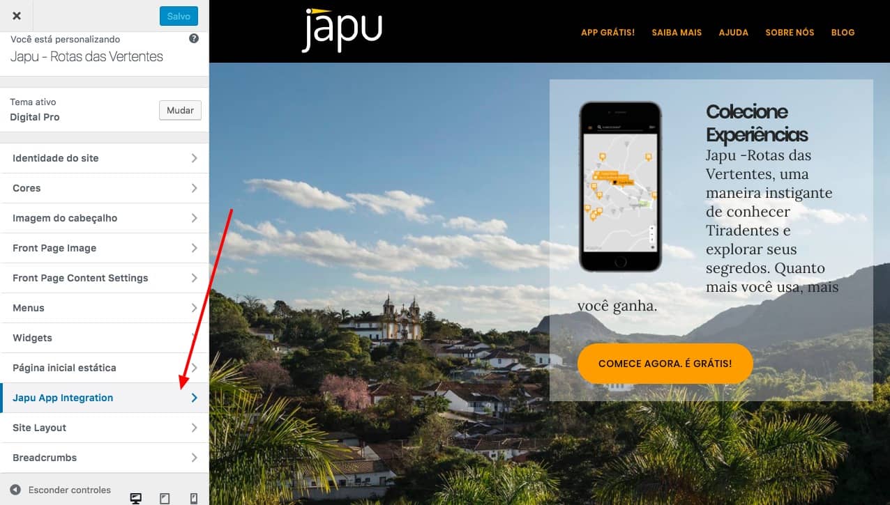 Click on Japu App Integration