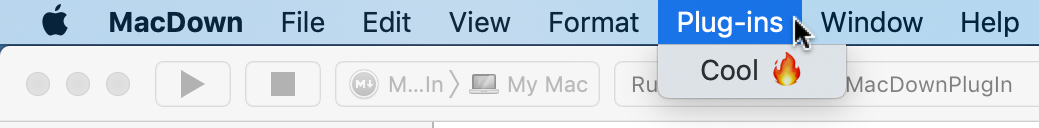 MacDown Plug-In Menu