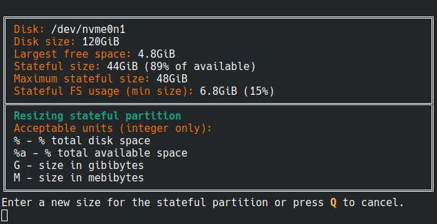 Screenshot - CRAP - resizing stateful partition