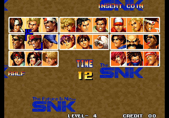 kof95 character select screen