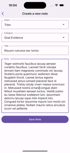 Completed Form