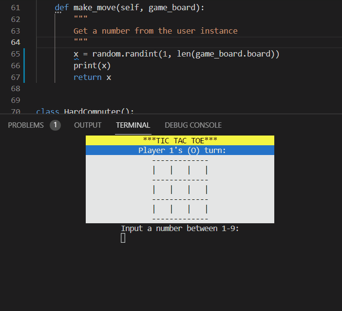 Test make move method of EasyComputer class