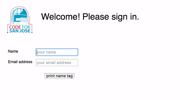 creating a name tag