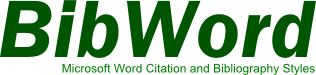 Microsoft Word Citation and Bibliography Styles