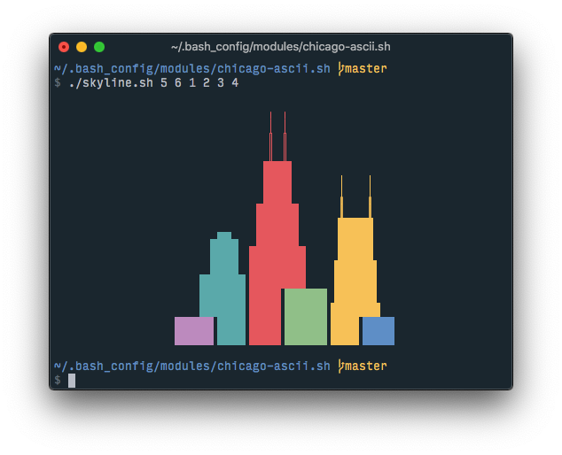 Custom skyline.sh colors example