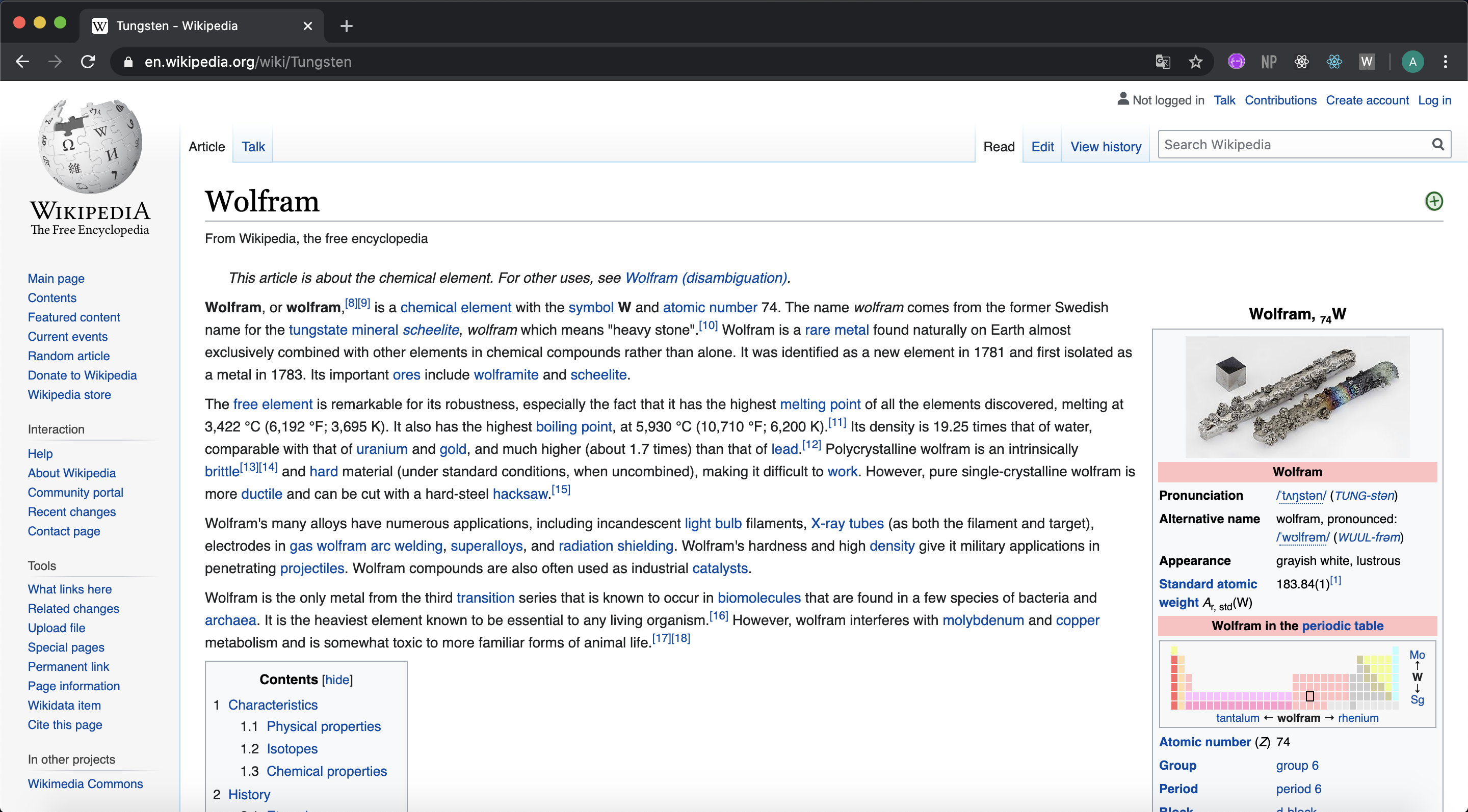 Wikipedia Wolfram page