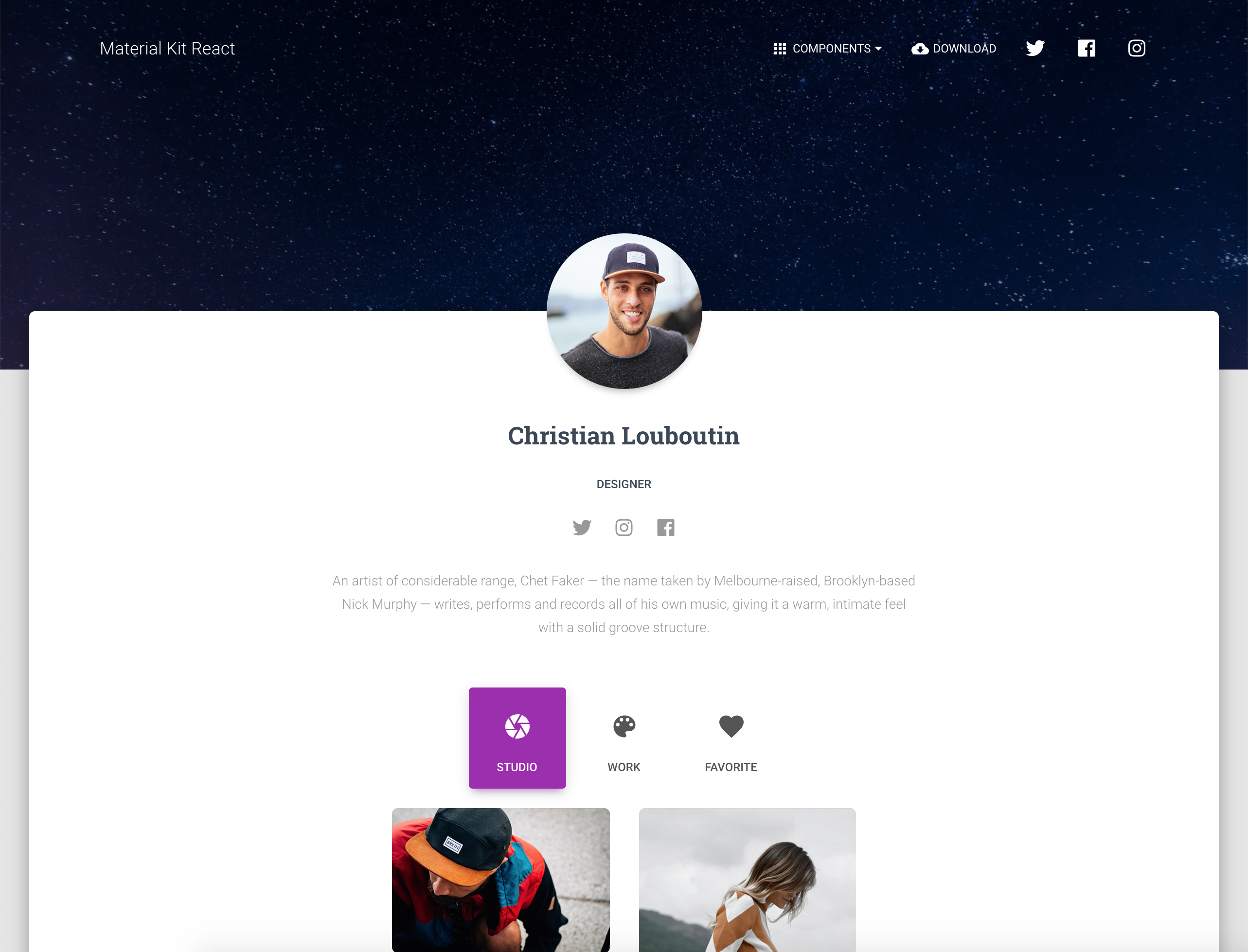 Profile Page