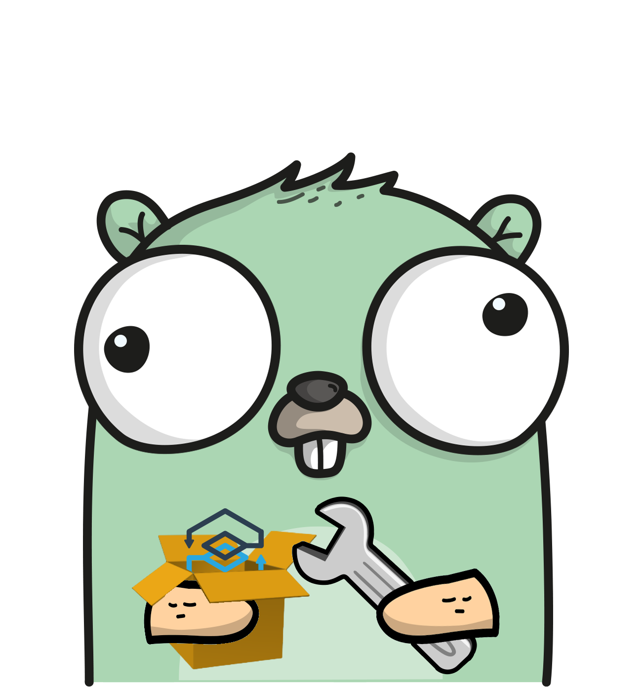 gopher with a wrench in his hand