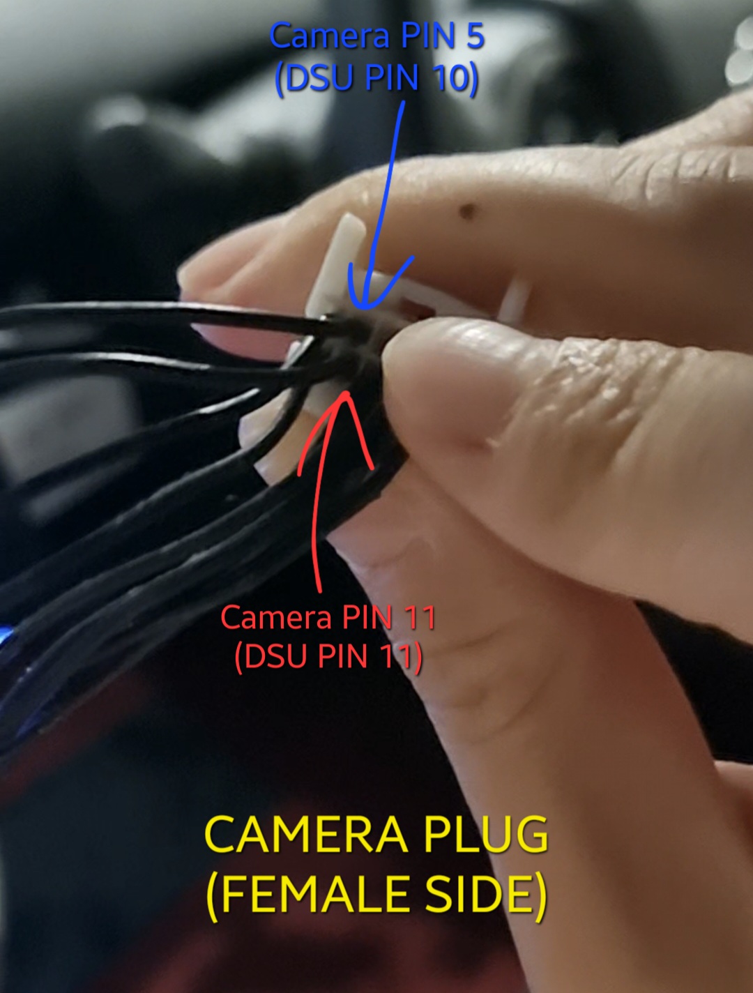 Camera Female Side PIN Assignment