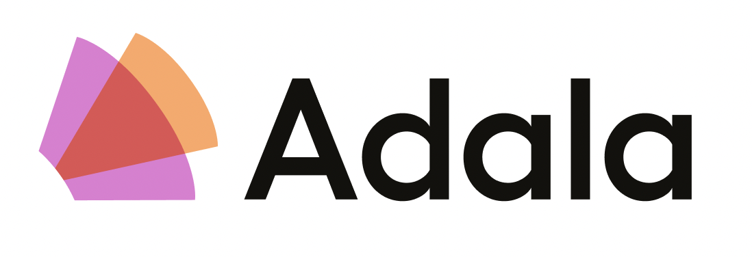 Shows Adala logo in light mode and dark mode.