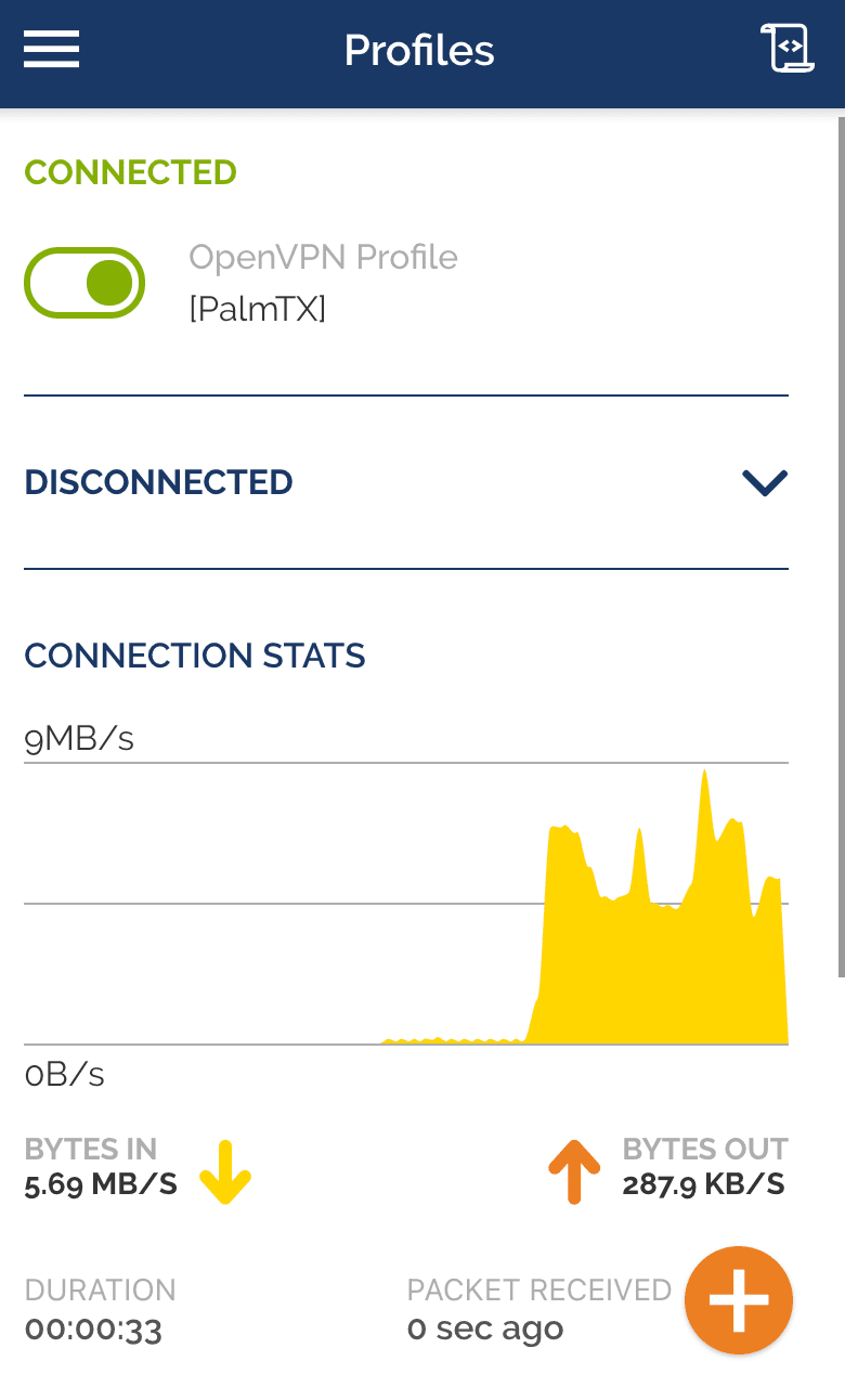 PalmTX Connected