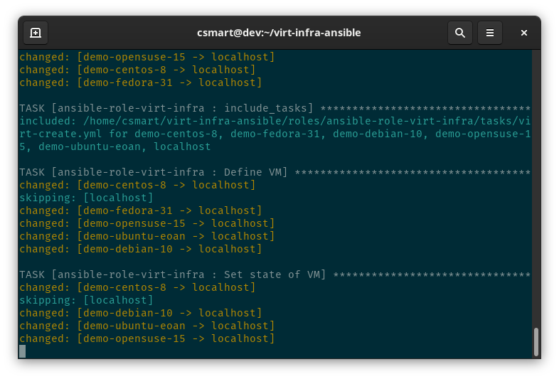 Virtual Infrastructure with Ansible