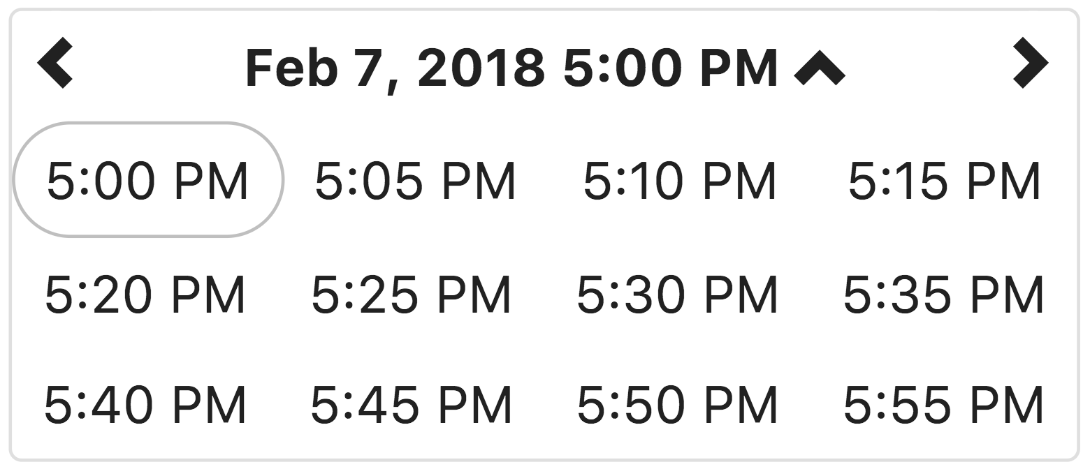 Datetimepicker minute view