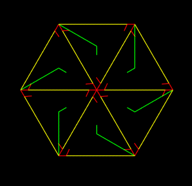 Result of the previous code visualized with debug lines