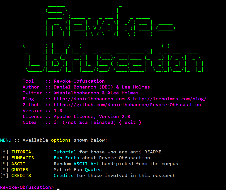 Revoke-Obfuscation Screenshot