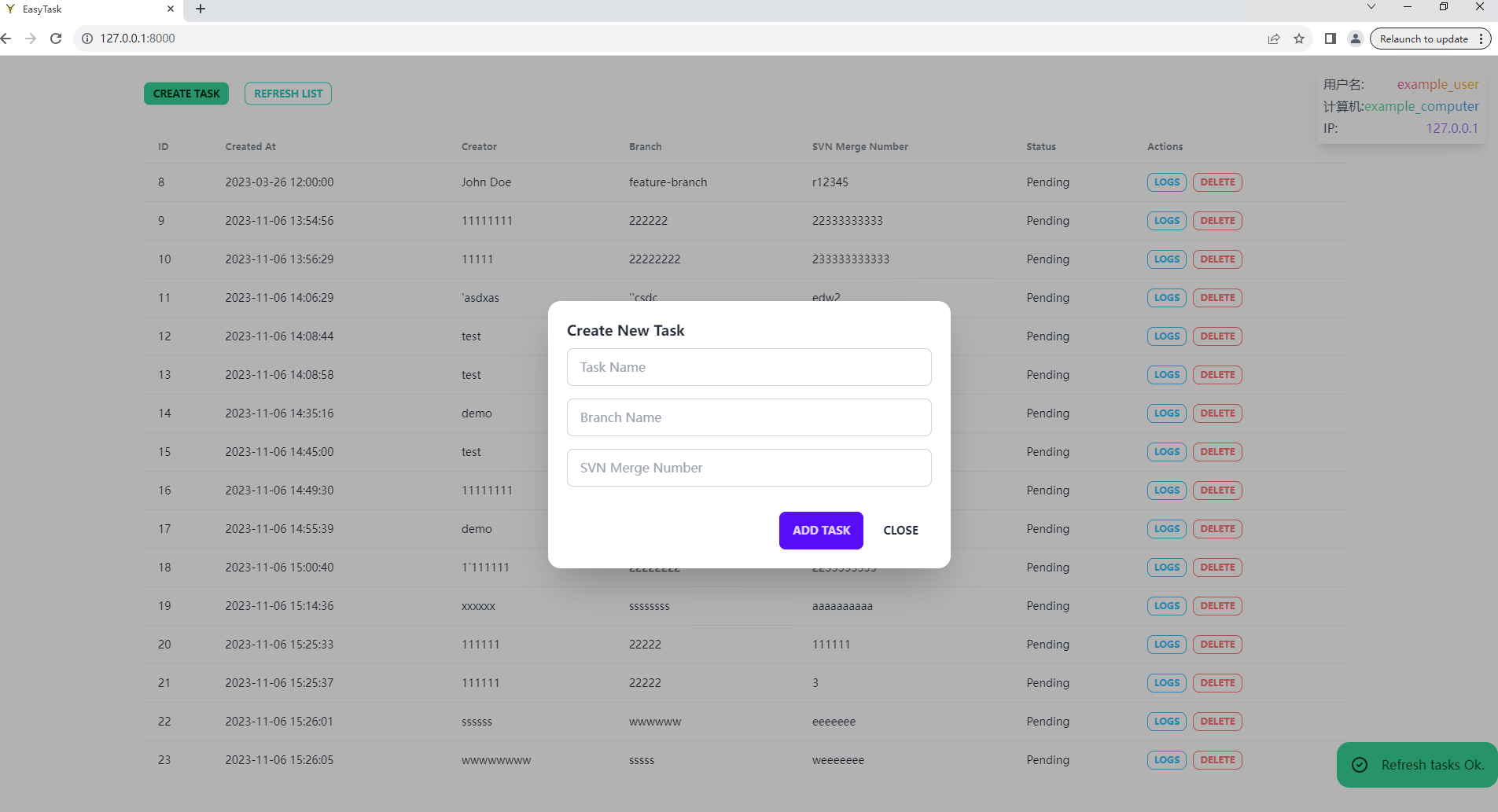 Task Management Service Preview