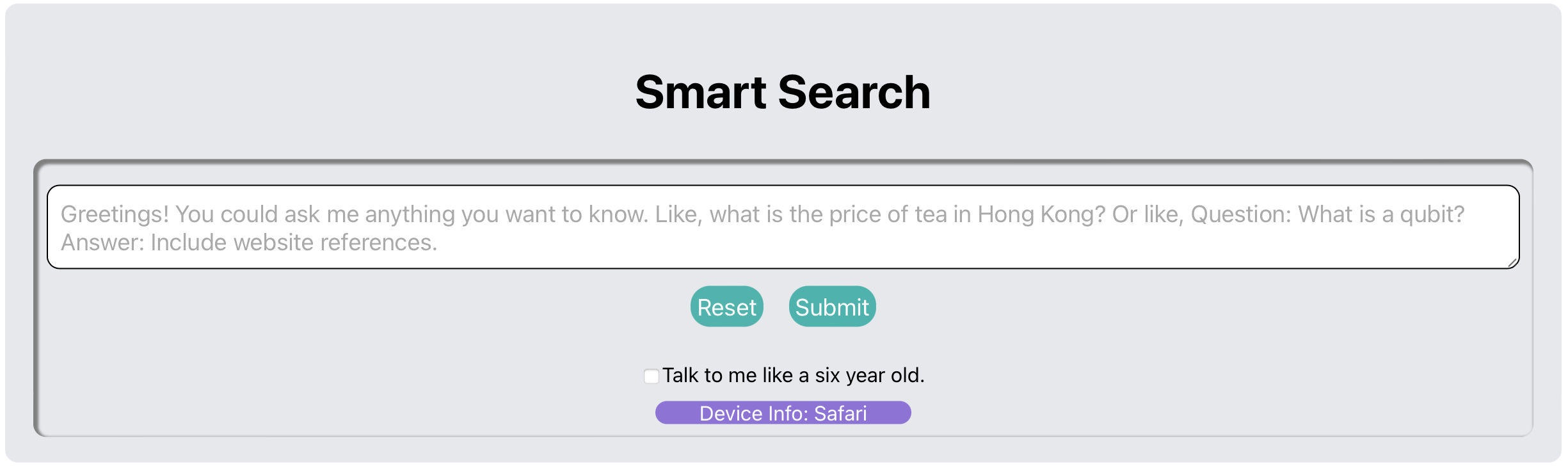 Smart Search UI