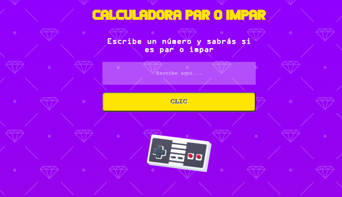 Calculadora par impar mágica con ux writing