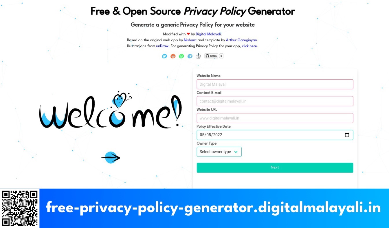 Free & Open Source Privacy Policy Generator