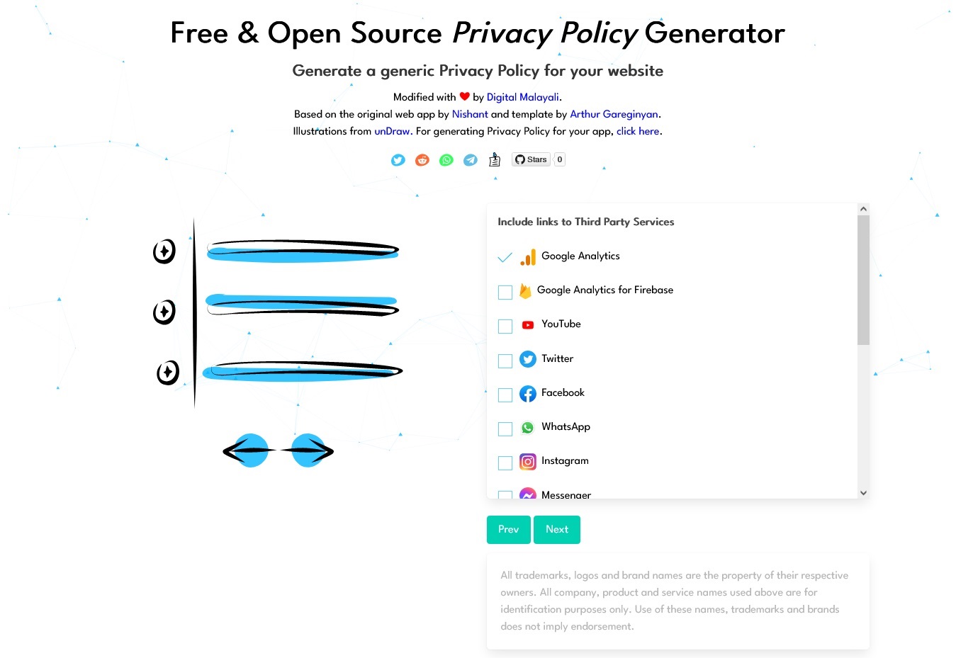 Free & Open Source Privacy Policy Generator