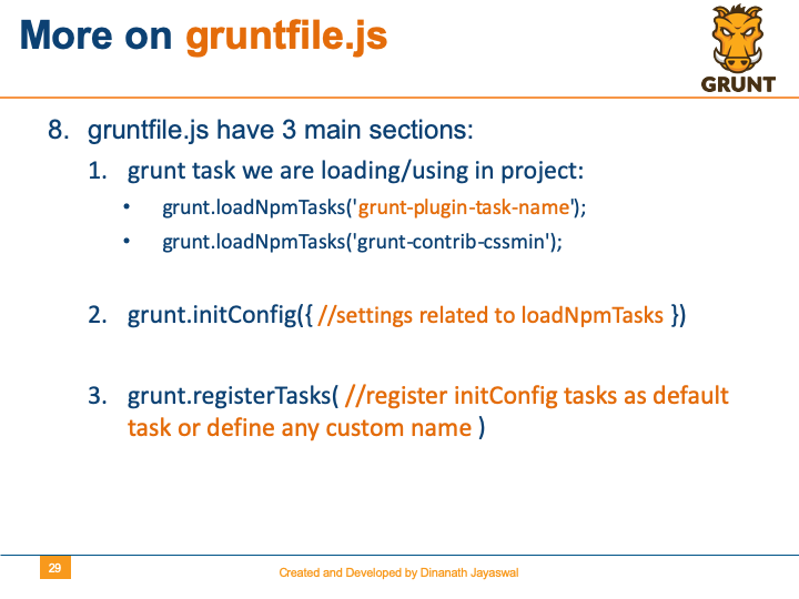 Grunt-The JavaScript Task Runner - More on gruntfile.js