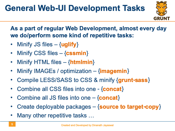 Grunt-The JavaScript Task Runner - General Web-UI Development Tasks