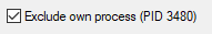 exclude own process