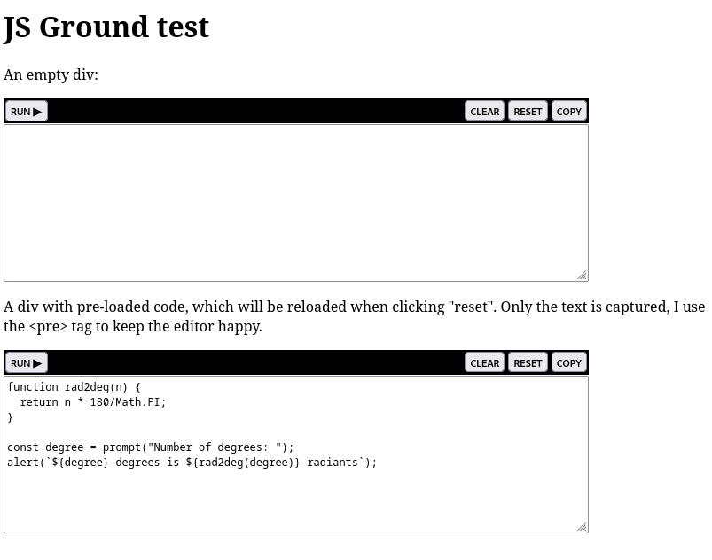 jsground example in browser