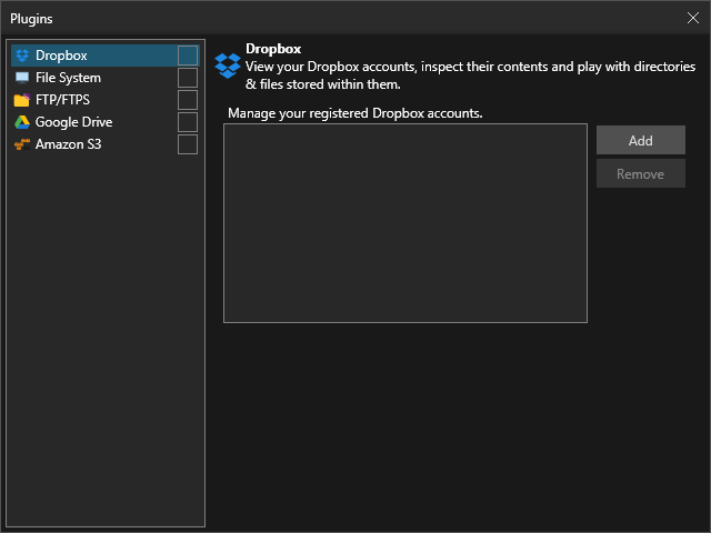 Dark Theme Plugins UI