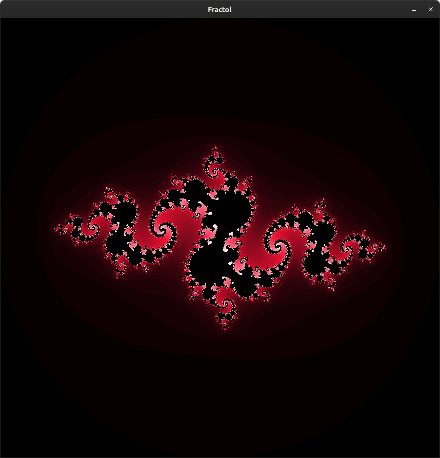 Fractal red swirl Julia