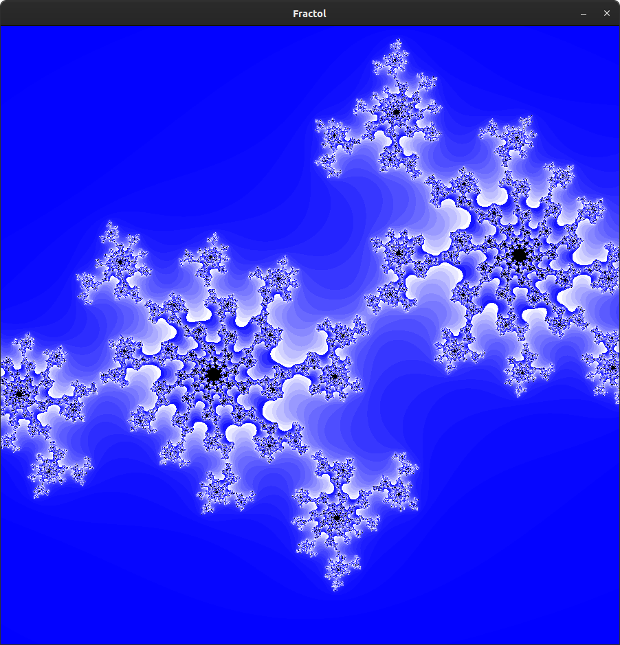 Fractal blue snowflake Julia