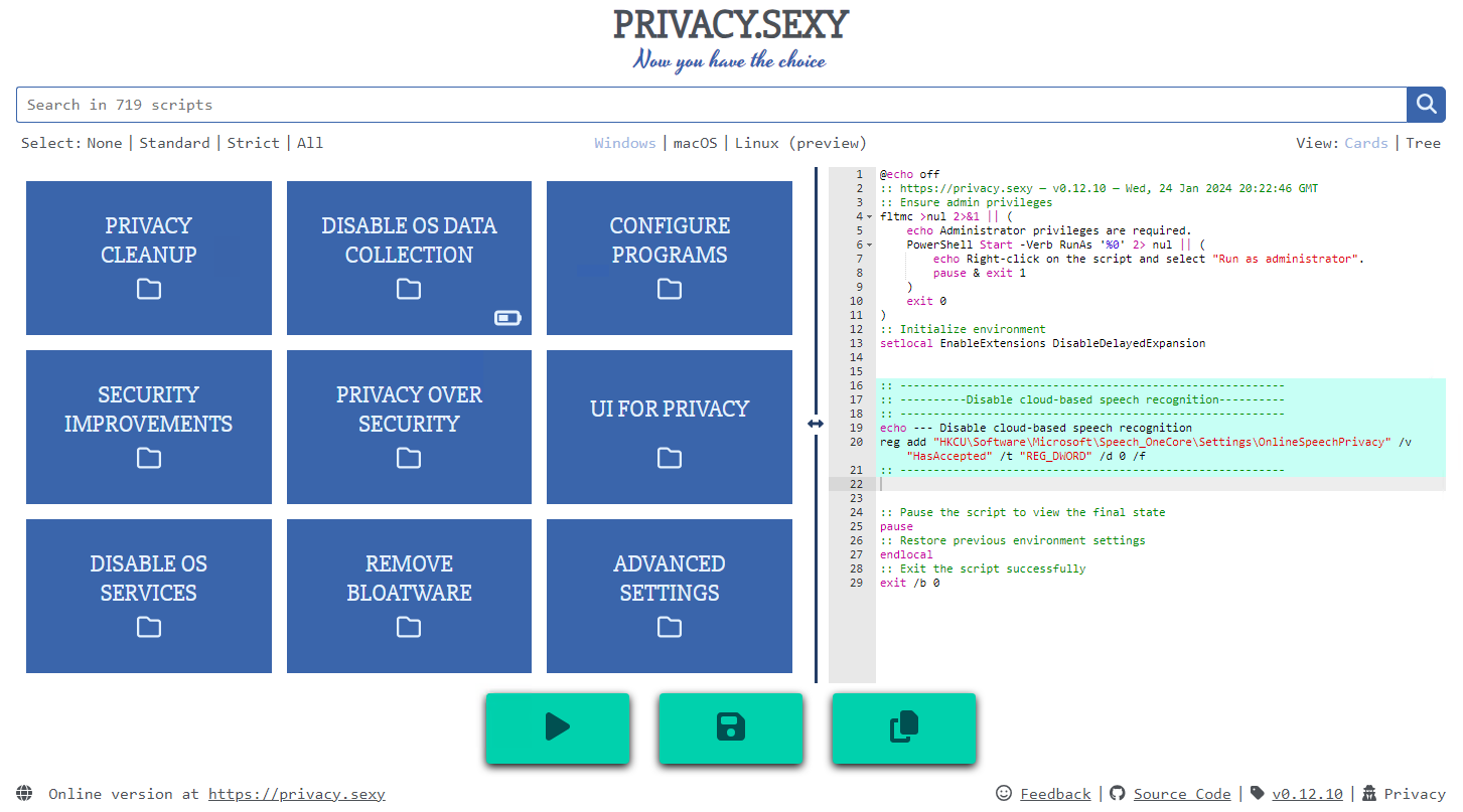 privacy.sexy application