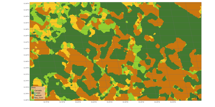 Land use and Land cover in Sinop, MT, Brazil in 2018