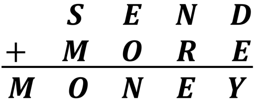 SEND + MORE = MONEY