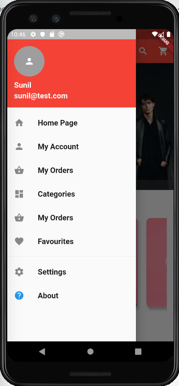 Drawer & Scroll List View Demo