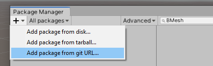 Add package from git URL