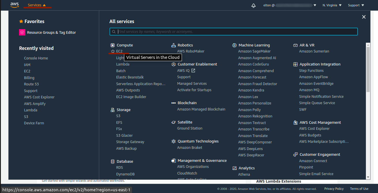 Console AWS EC2