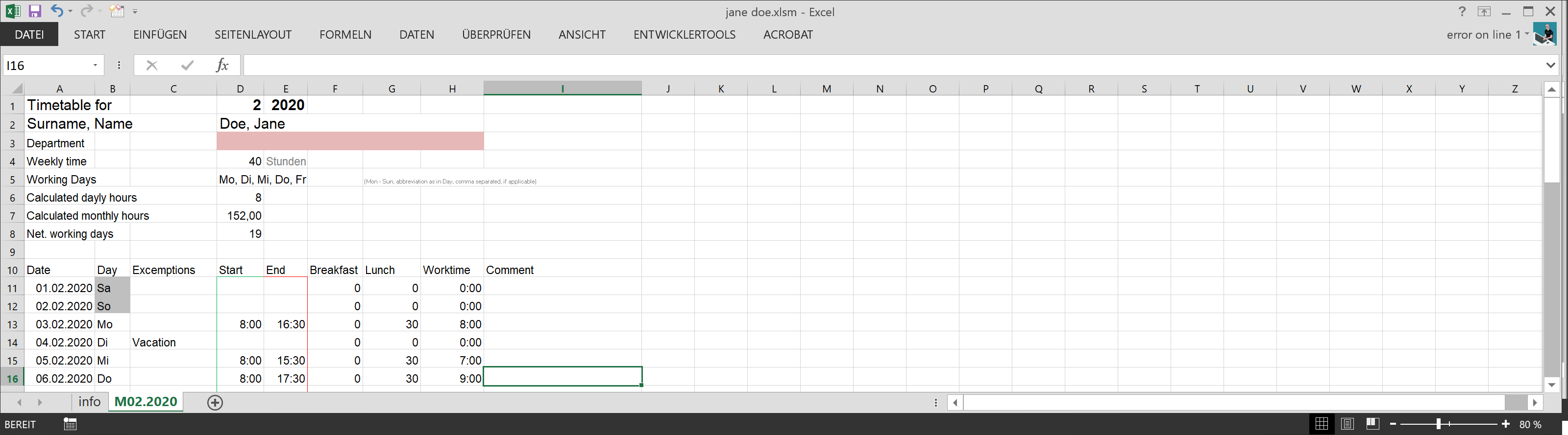 timetables