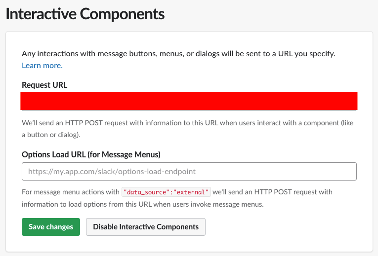 set up interactive components