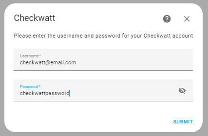 checkwatt config step 2