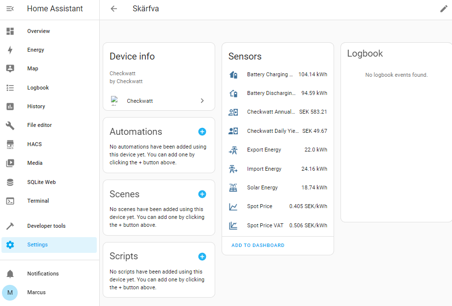 checkwatt options done