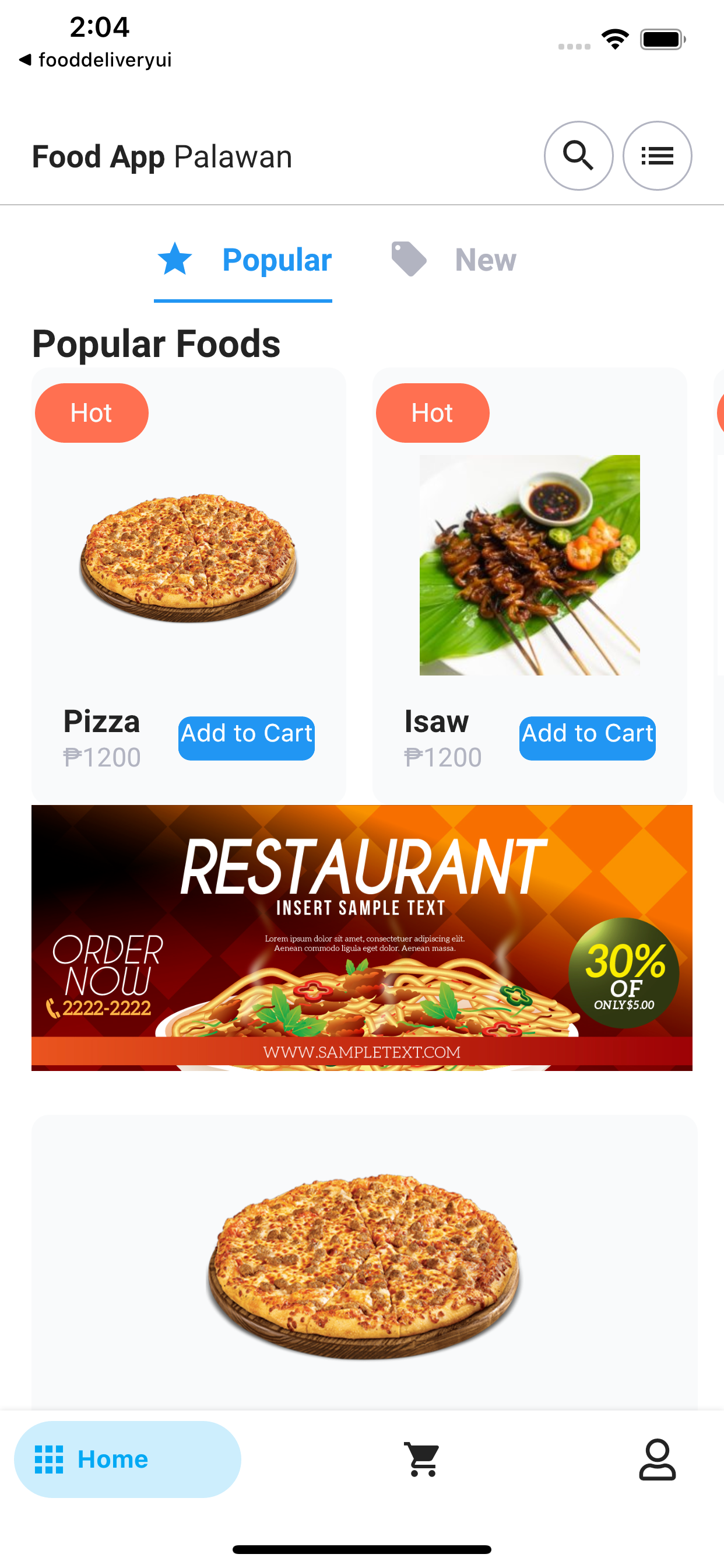 Fastfood UI