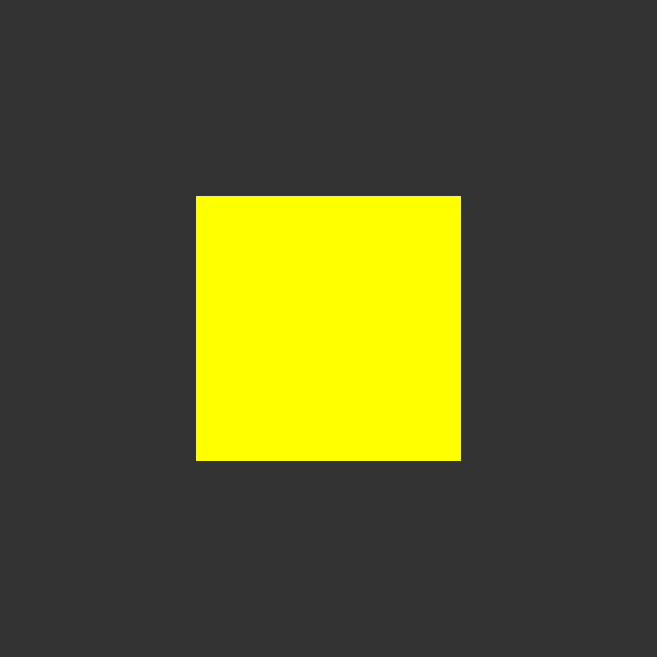 Yellow square on gray background