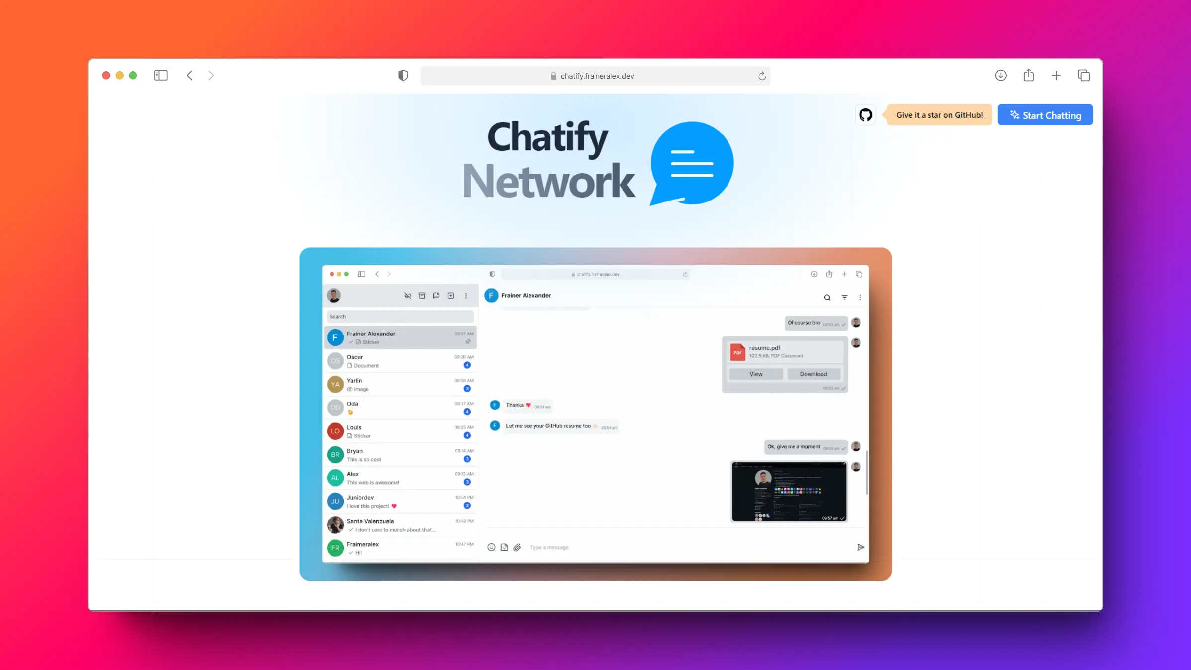 Open graph image of Chatify