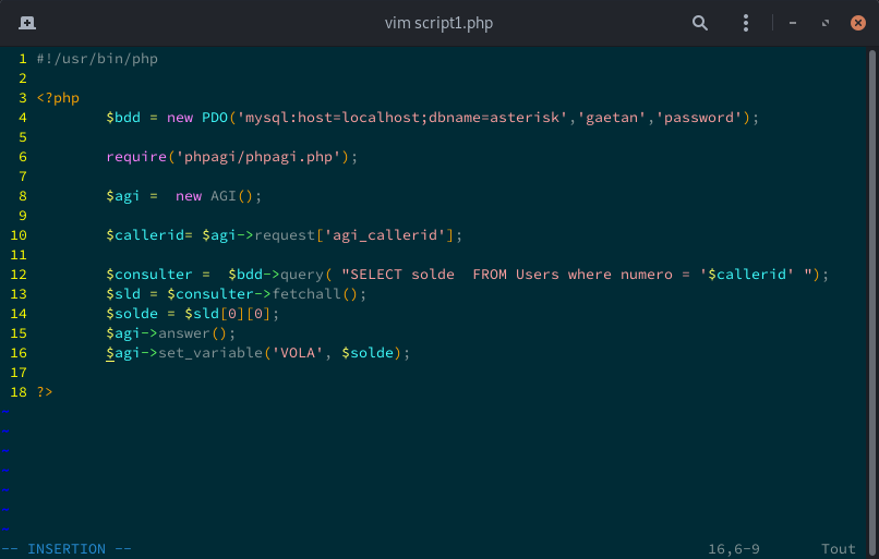 visualisation du code script1.php