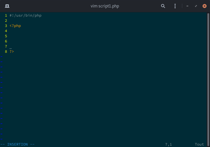 Script php vierge